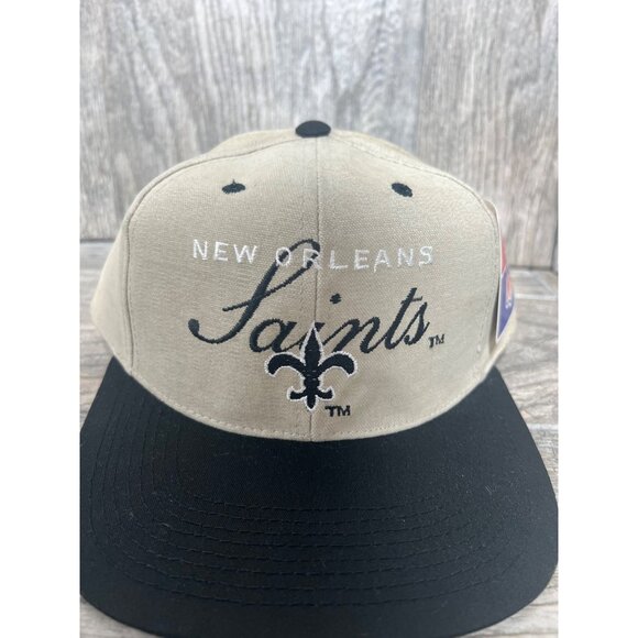 Vintage 90's New Orleans Script Drew Pearson Team NFL Strapback Hat NWT - Picture 2 of 7